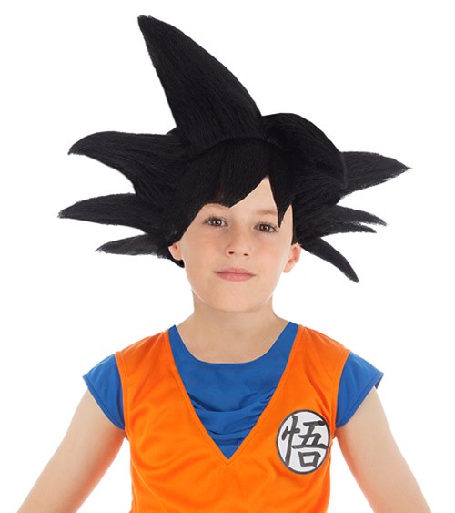 Dragon Ball Perücke "Son-Goku" - schwarz - Kindergröße