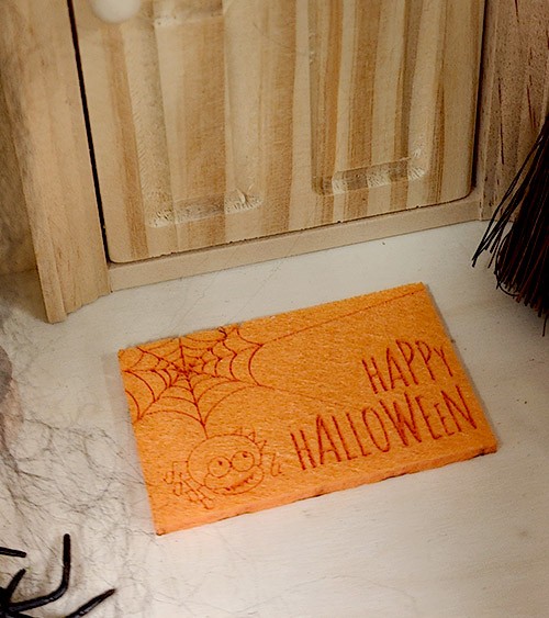 Deine Mini-Fußmatte "Halloween" aus Filz - Wunschmotiv