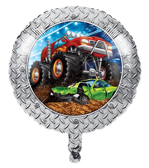 Runder Folienballon "Monster Truck Show" - 45 cm