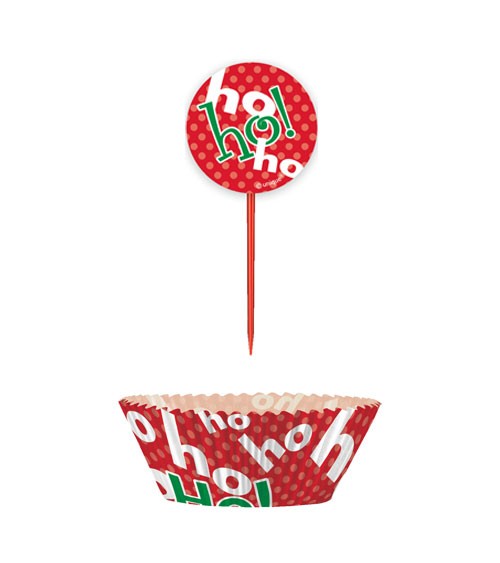 Cupcake-Kit "ho ho ho!" - 48-teilig