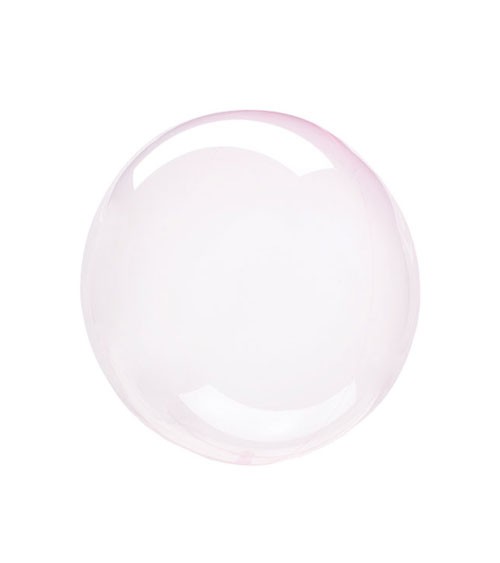 Kleiner Kugel-Folienballon "Clearz Crystal" - rosa - 25-35 cm