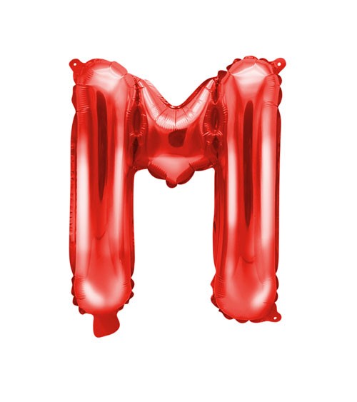 Folienballon Buchstabe "M" - rot - 35 cm