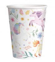 Pappbecher "Flower Unicorn" - 10 Stück