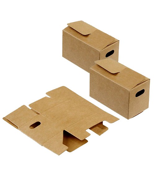 Mini Umzugs-Kartons - braun - 8 x 4 cm - 3 Stück