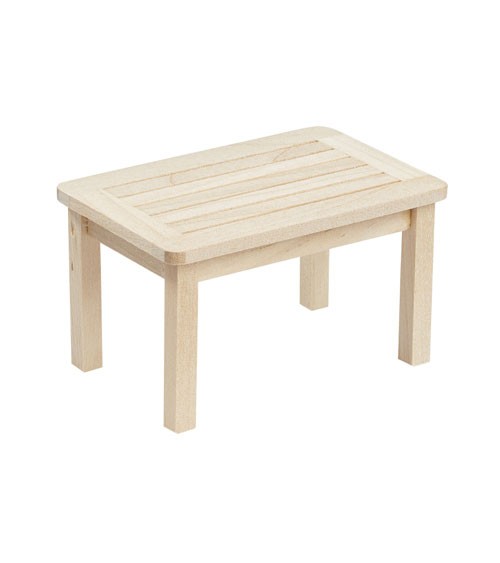 Mini Gartentisch aus Holz - 7,5 x 4 x 4,8 cm