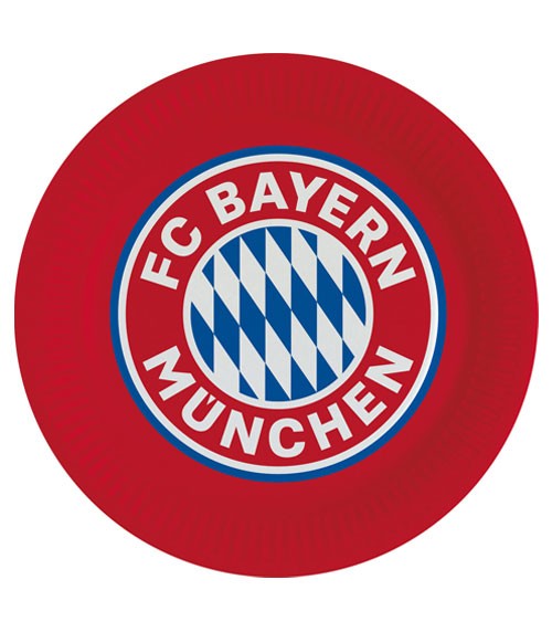 Pappteller "FC Bayern München" - 8 Stück