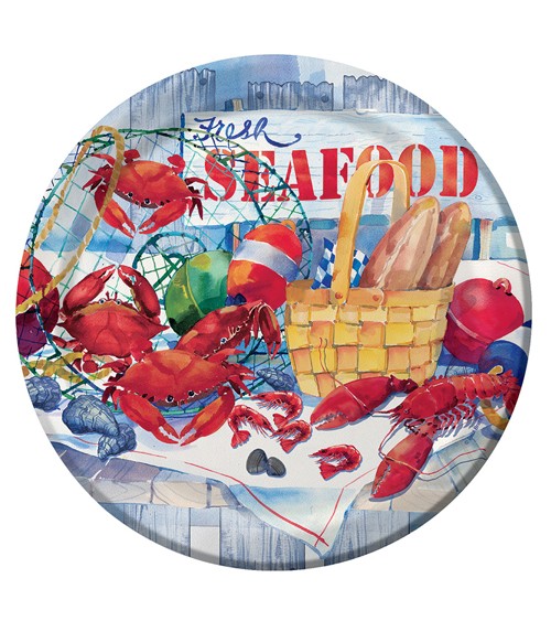 Pappteller "Seafood" - 8 Stück