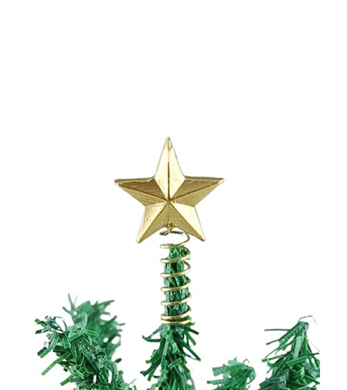 Miniatur Christbaumspitze Stern - gold - 1,4 x 2,5 cm