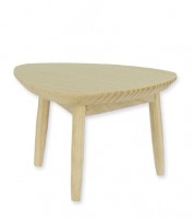 Dreieckiger Tisch aus Holz - 1:12 - Esche natur - 5,4 cm