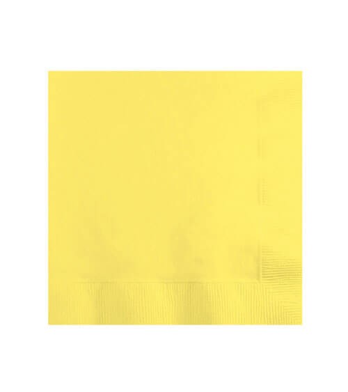 Cocktail-Servietten - gelb - 50 Stück