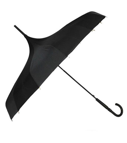 Schwarzer Deko-Regenschirm "Gothic"