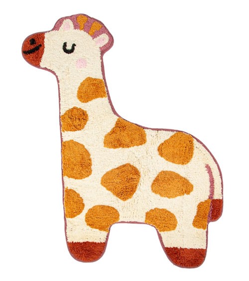 Kleiner Teppich aus Baumwolle "Giraffe" - 57 x 80 cm