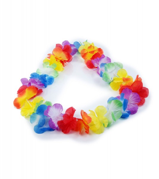 Hawaii-Kette aus Stoff - bunt - 0,9 m