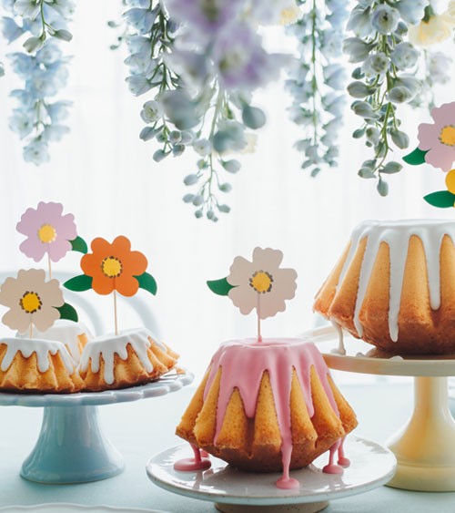 Cupcake-Topper "Blumen" - 8-teilig - 13 cm