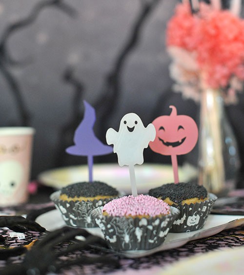 Cake-Picks "Pastell Halloween" aus Acryl - 9-teilig