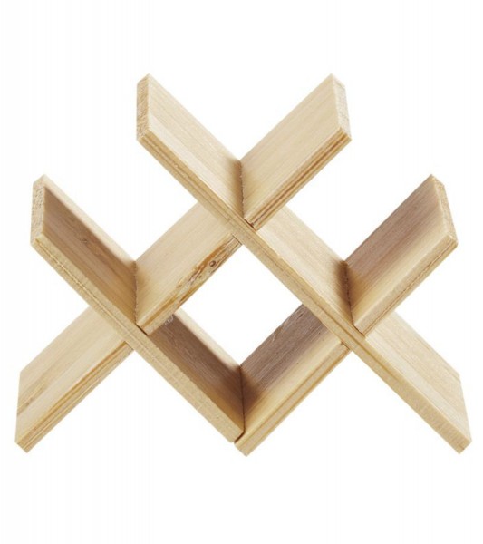 Wein-Regal aus Holz - 4,8 x 3,5 x 2,5 cm