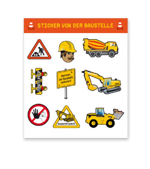 Sticker "Baustelle" - 1 Bogen