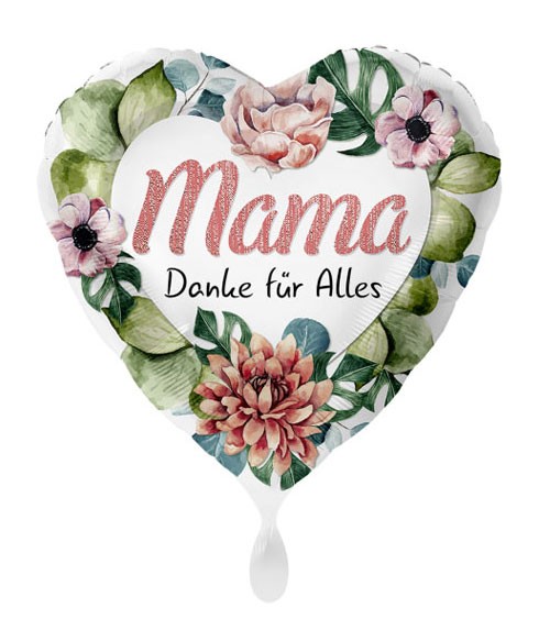 Herz-Folienballon "Mama Danke für Alles"