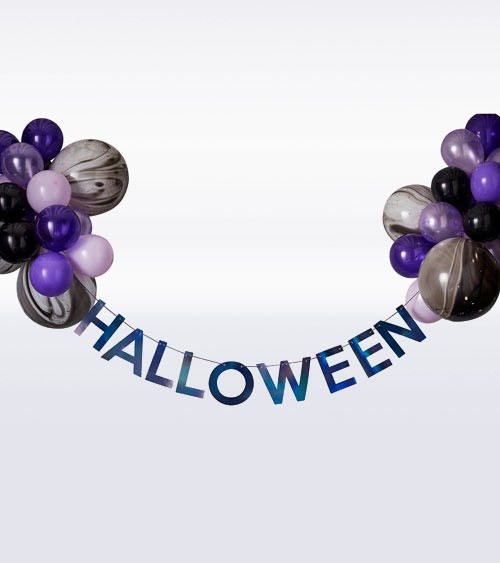 DIY Halloween-Deko-Set mit Girlande und Ballons - 39-teilig