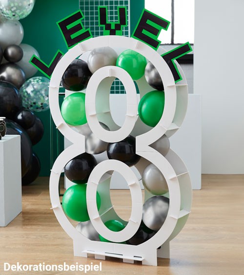 Deko-Set für Ballonrahmen mit Level & Mini-Luftballons - 45-teilig