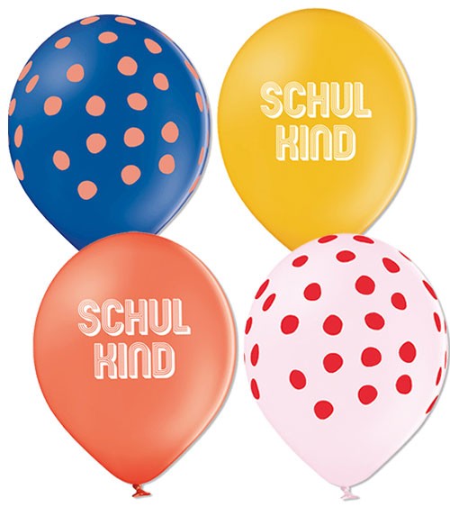 Luftballon-Set "Schulkind" - Farbmix - 12 Stück