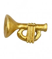 Mini Trompete aus Polyresin - 3 cm
