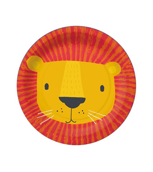 Kleine Pappteller "Lion Mask" - 10 Stück