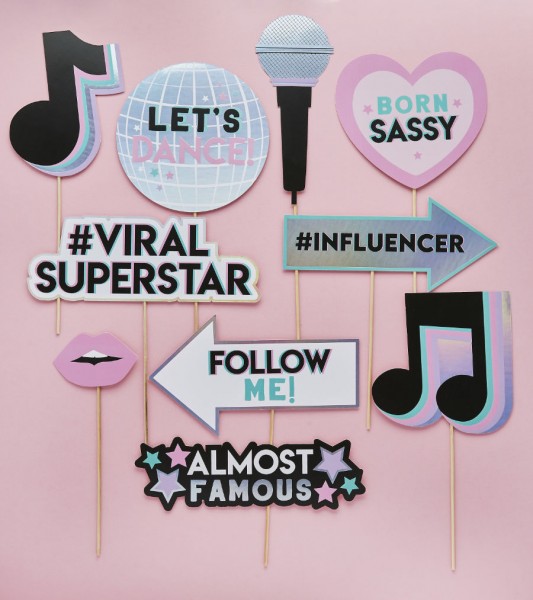 Photobooth-Set "Superstar Party" - 10-teilig