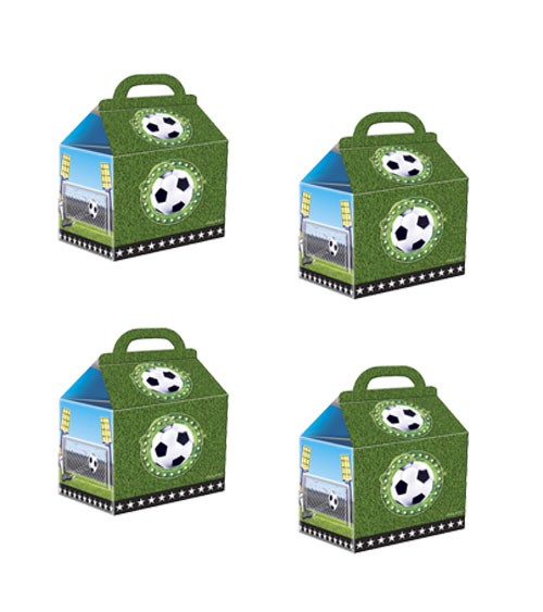 Kleine Lunchboxen "Fußball" - 4 Stück