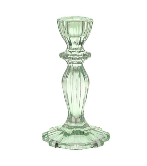 Kerzenständer aus Glas "Boho Spice" - grün - 16 cm