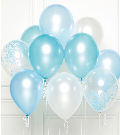 Luftballon-Set "Bouquet Blau" - 11-teilig