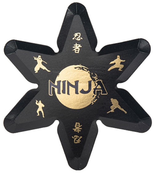 Shape-Pappteller "Ninja" - 8 Stück