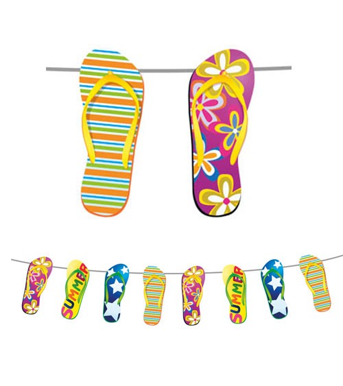 Wimpelgirlande "Flip Flops" - 10 m