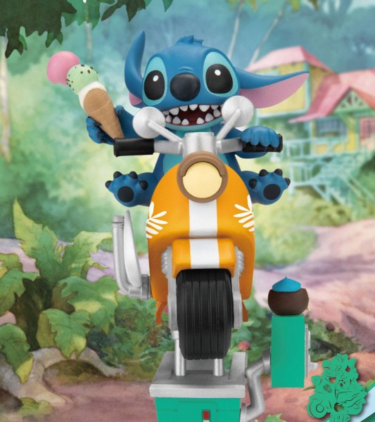 Disney D-Stage PVC Diorama Stitch Coin Ride 16 cm