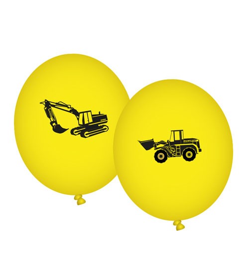 Luftballons "Achtung Baustelle" - 8 Stück