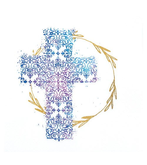 Servietten "Kreuz" - blau - 20 Stück