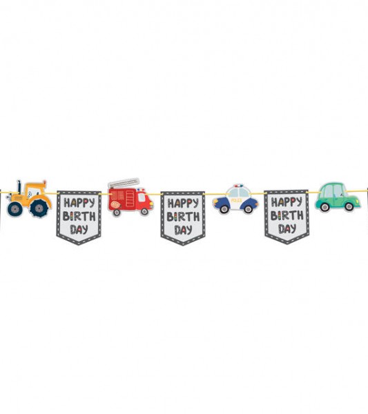 Wimpelgirlande "Wacky Wheels" - 6 m
