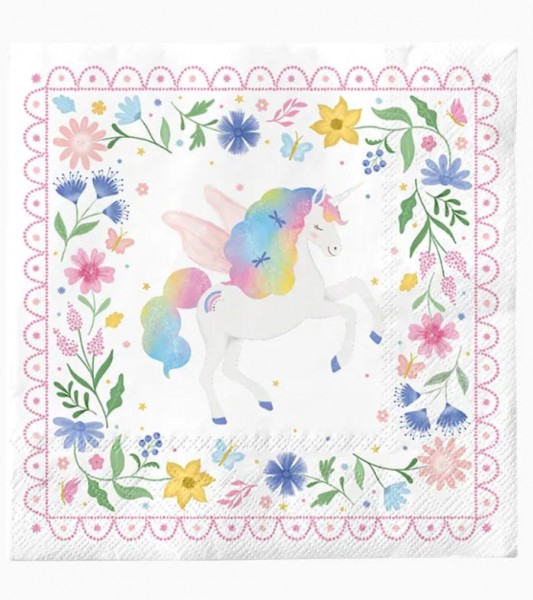 Servietten "Flower Unicorn" - 20 Stück