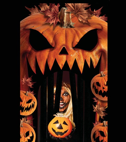 Türdeko "Halloween Kürbis" - 145 x 240 cm