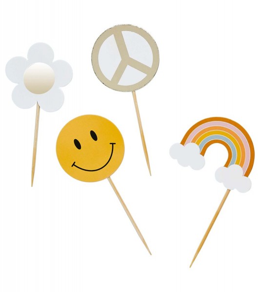 Cake-Picks "Groovy" - 12-teilig