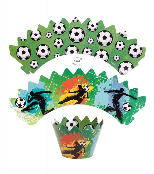 Cupcake-Deko-Set "Fußball" - 12-teilig