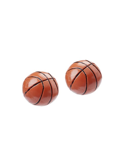 Miniatur Basketball aus Polyresin - 2 cm - 2 Stück