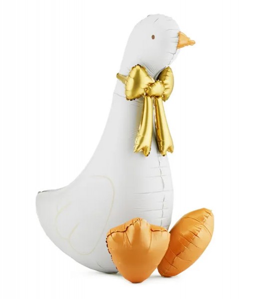Sitzender Folienballon "Gans" - 76 x 106 cm