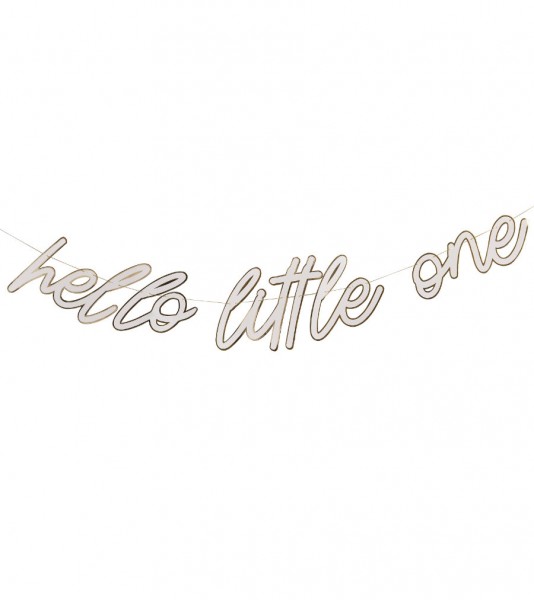"Hello little one"-Girlande aus Papier - 2 m