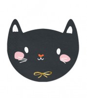 Shape-Servietten "Schwarze Katze" - 20 Stück