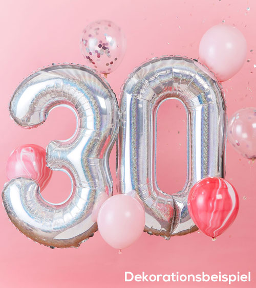 Bubble Ballon zum 30.Geburtstag pink Geburtstag Party Feier Fete Deko