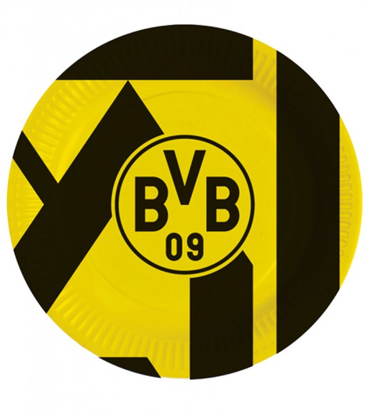 Pappteller "BVB Dortmund" - 8 Stück