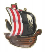 Shape-Pappteller "Piratenschiff" - 8 Stück