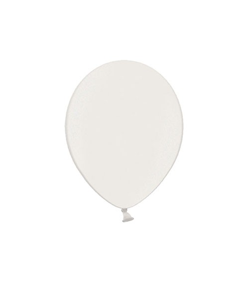 Mini-Luftballons - metallic weiß - 12 cm - 100 Stück