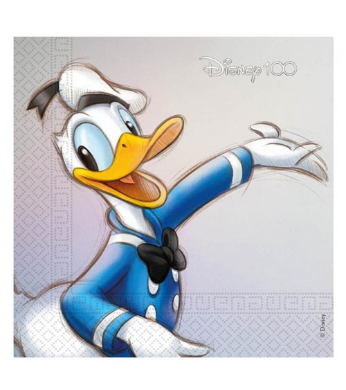 Servietten "100 Jahre Disney - Donald" - 20 Stück
